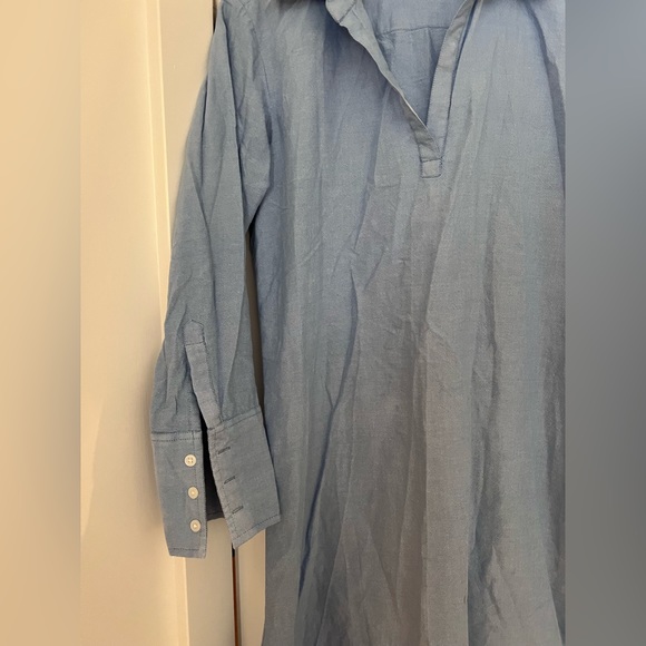 Madison Mathews Shirt Dress Blue - Picture 4 of 5